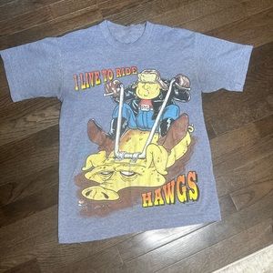 SIZE MEDIUM 1995 Signal Artwear Gray LIVE TO RIDE HAWGS TSHIRT